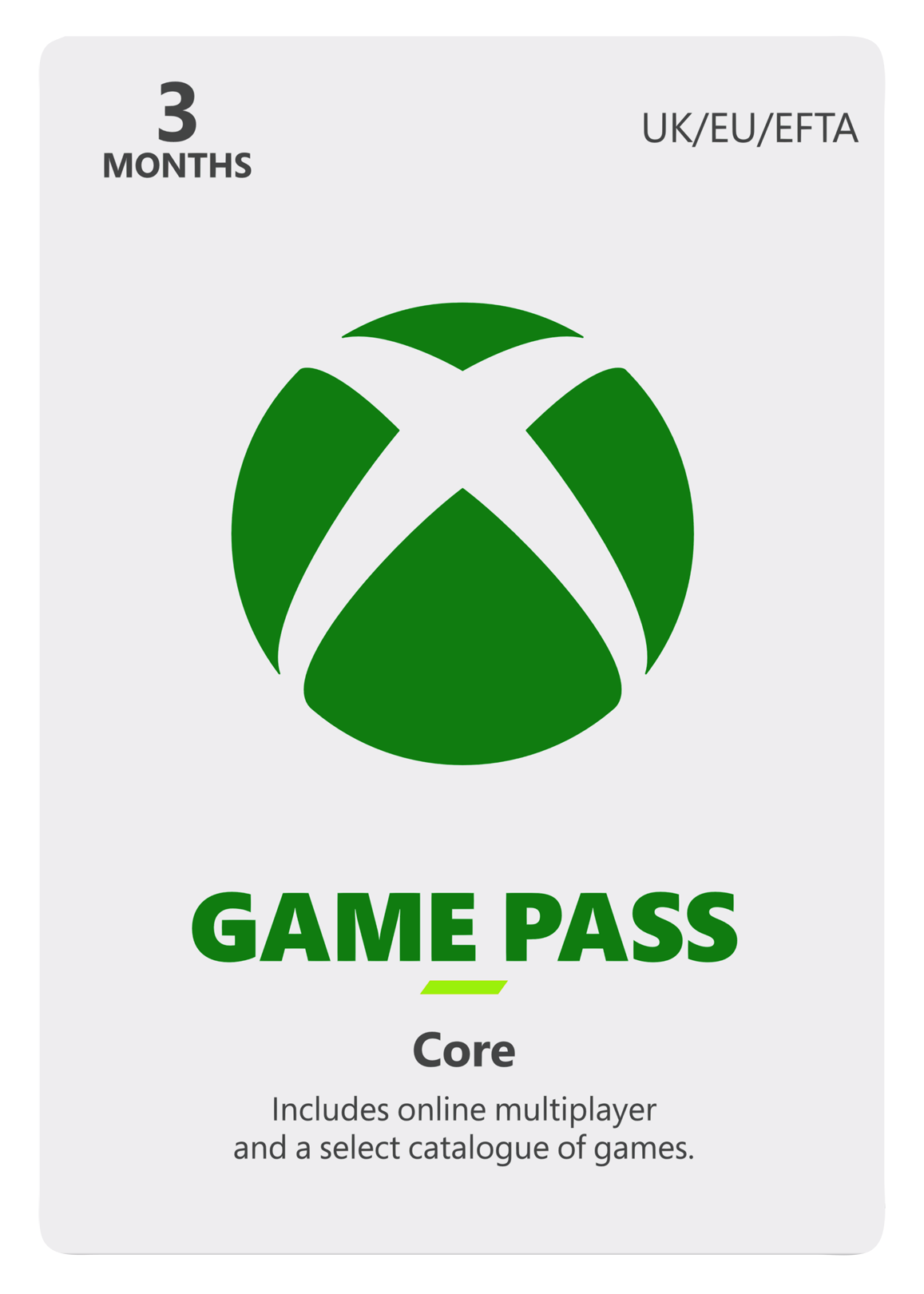 Xbox Game Pass Core - 3 Maanden (Months) Membership