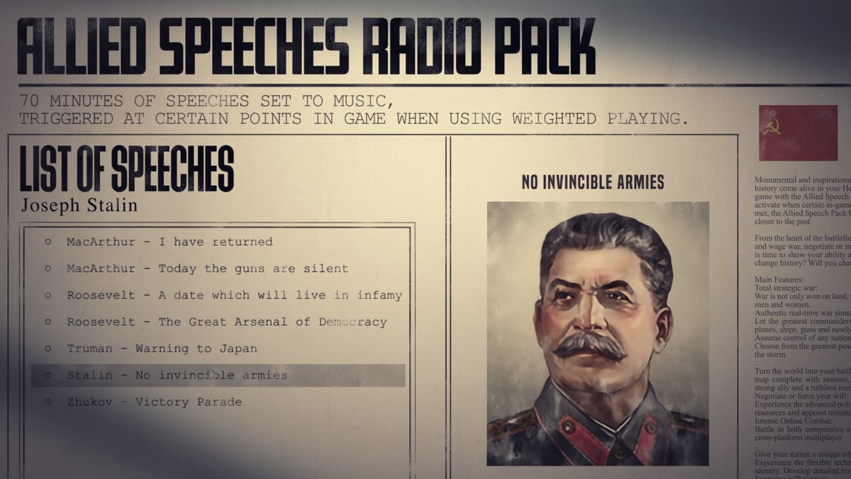 Picture of Hearts of Iron IV: Allied Speeches Pack
