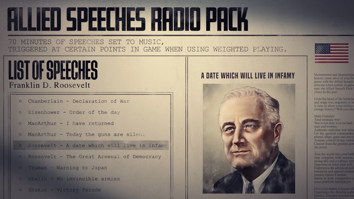 Picture of Hearts of Iron IV: Allied Speeches Pack