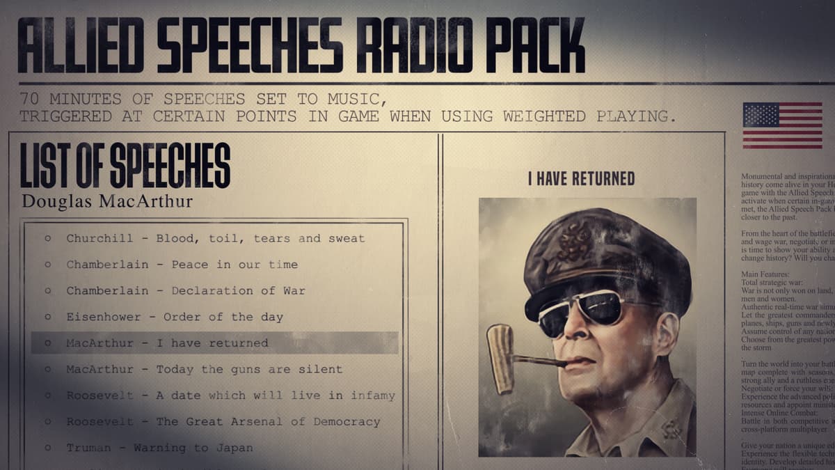 Picture of Hearts of Iron IV: Allied Speeches Pack