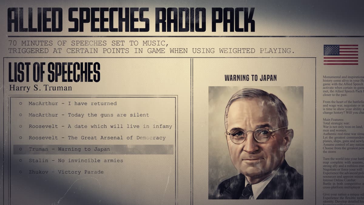 Picture of Hearts of Iron IV: Allied Speeches Pack