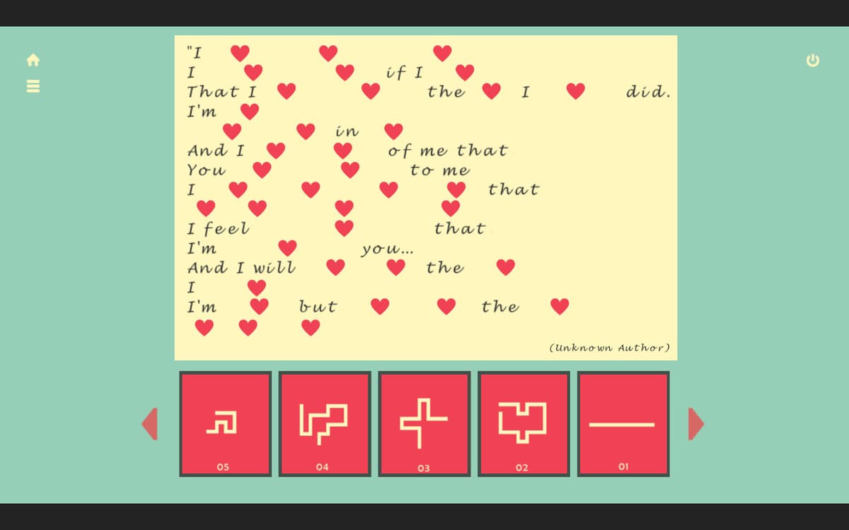 One Line: Letters and Codes
