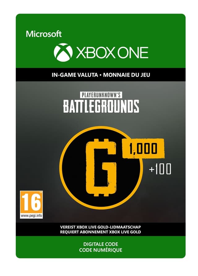 Playerunknown's battlegrounds 1,100 G-Coin - Xbox One