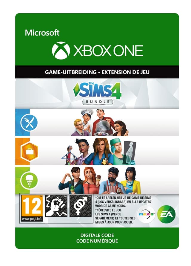 The Sims 4 Bundle (Get To Work, Dine Out, Cool Kitchen Stuff) - Xbox One