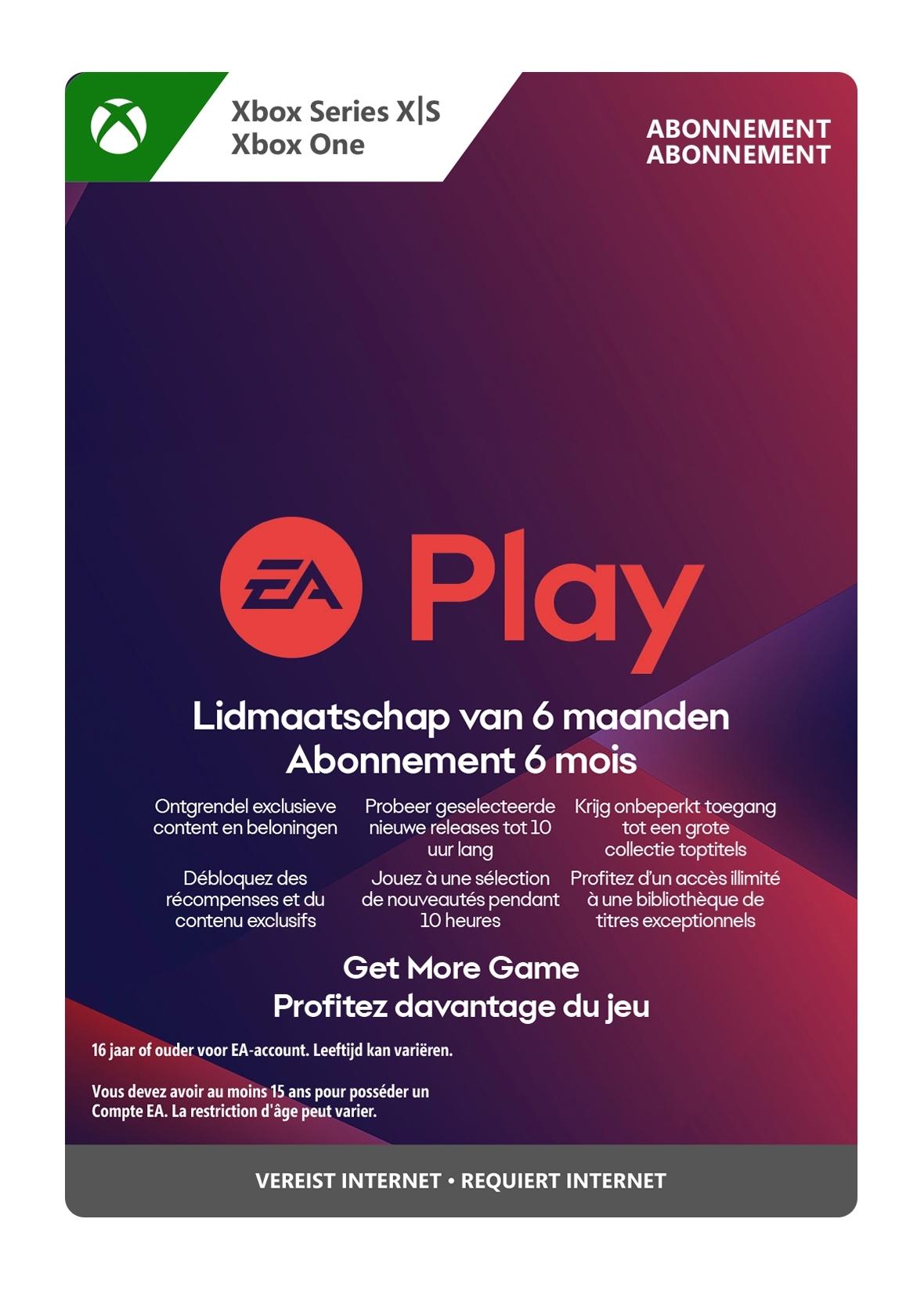 EA Play 6 Month - Xbox Series X/Xbox One - Subscription