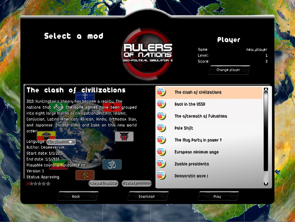 Picture of Modding Tool add-on for Rulers of Nations