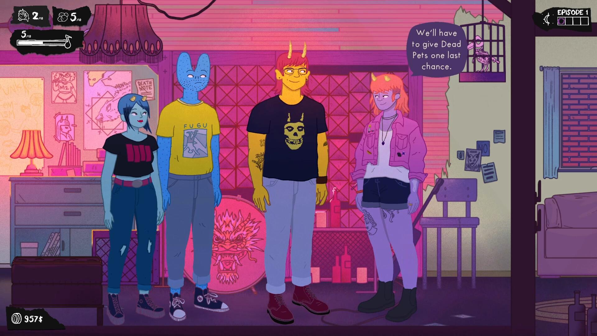 Dead Pets: A Punk Rock Slice of Life Sim