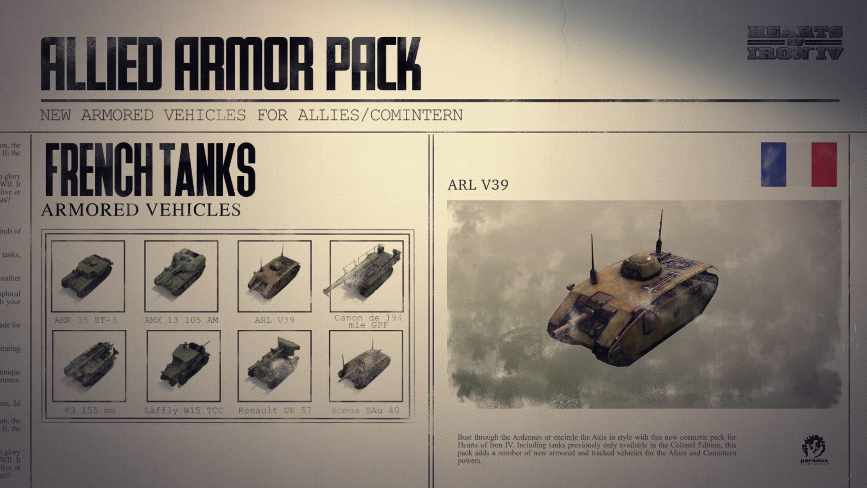 Picture of Hearts of Iron IV: Allied Armor Pack