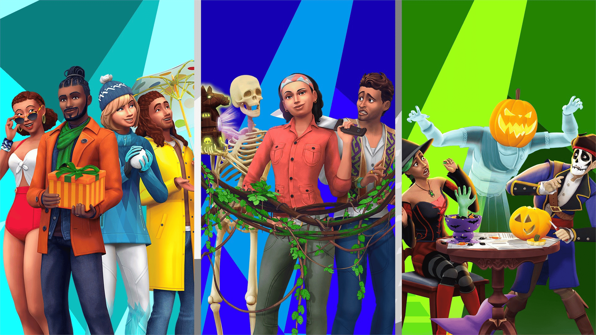 THE SIMS 4 BUNDLE (SEASONS; JUNGLE ADVENTURE; SPOOKY STUFF) - Xbox One