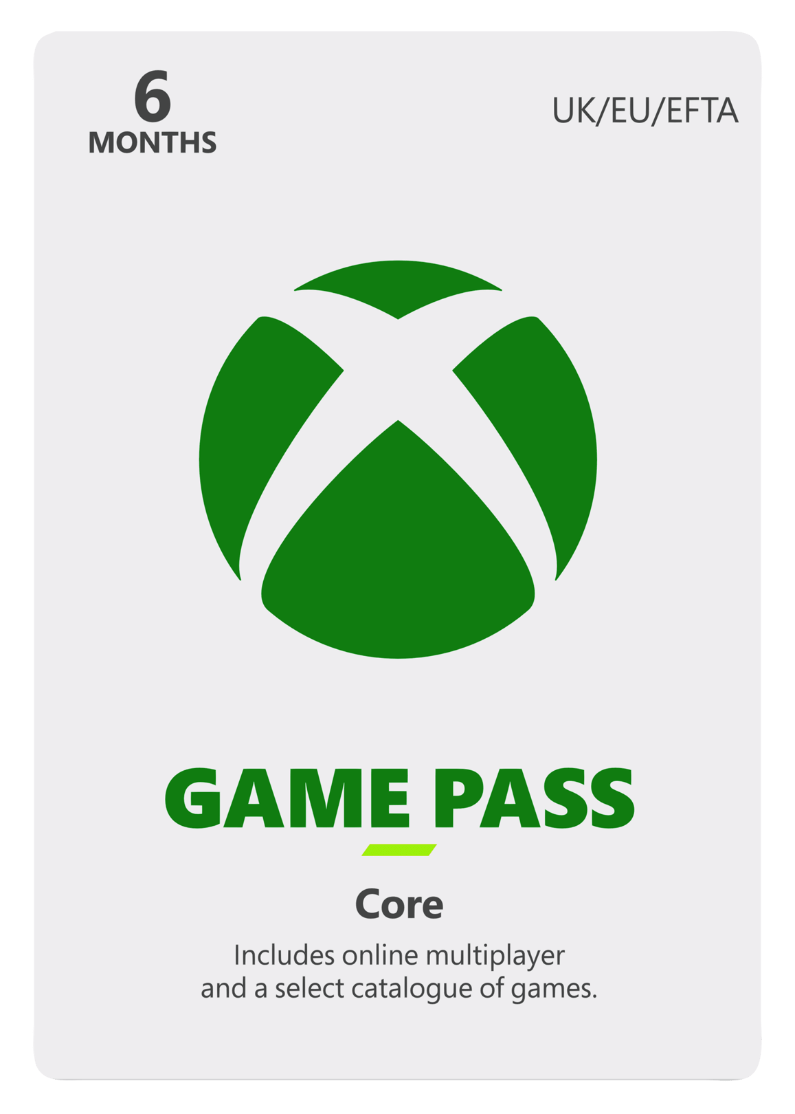 Xbox Game Pass Core - 6 Maanden (Months) Membership
