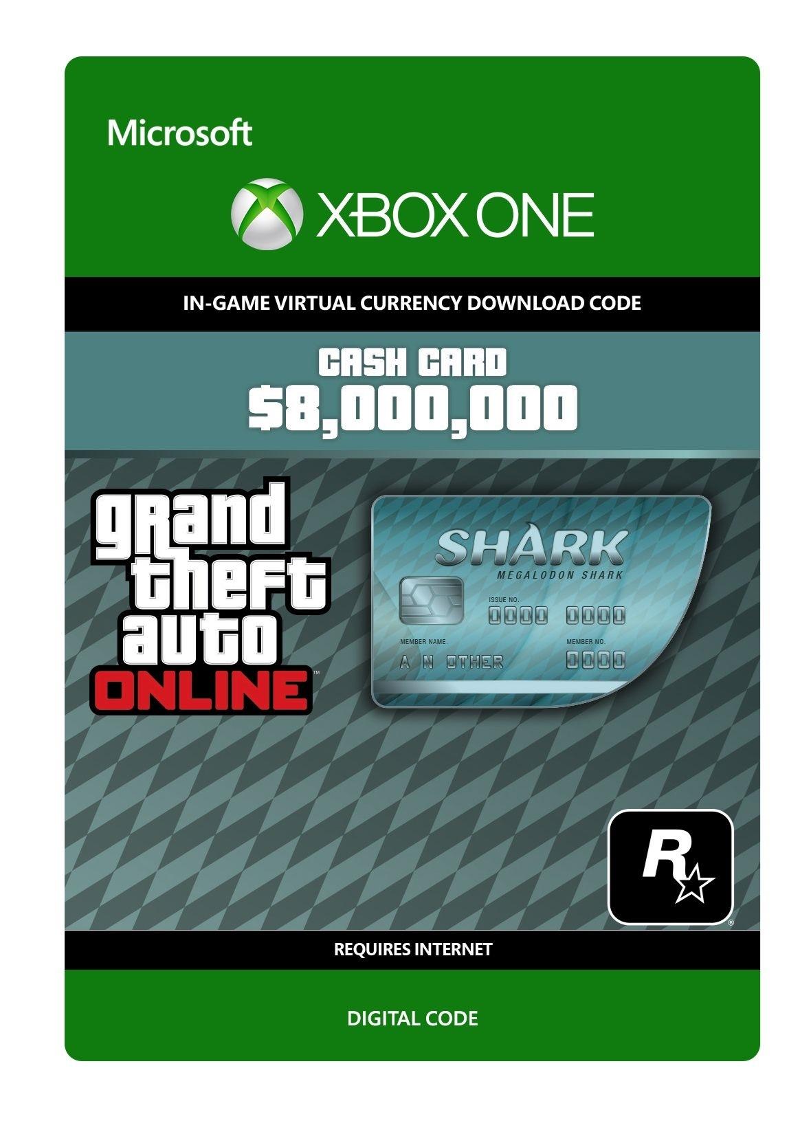 GTA V: Megalodon Shark Card 8.000.000 In-Game GTA Dollars Xbox One (Digital Code)