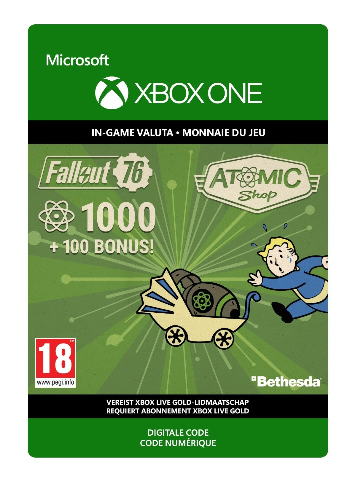Fallout 76: 1000 (+100 Bonus) Atoms - Xbox One - Consumable | KZP-00009 (32d1b023-2b64-2b4b-b118-b830a39b7226)