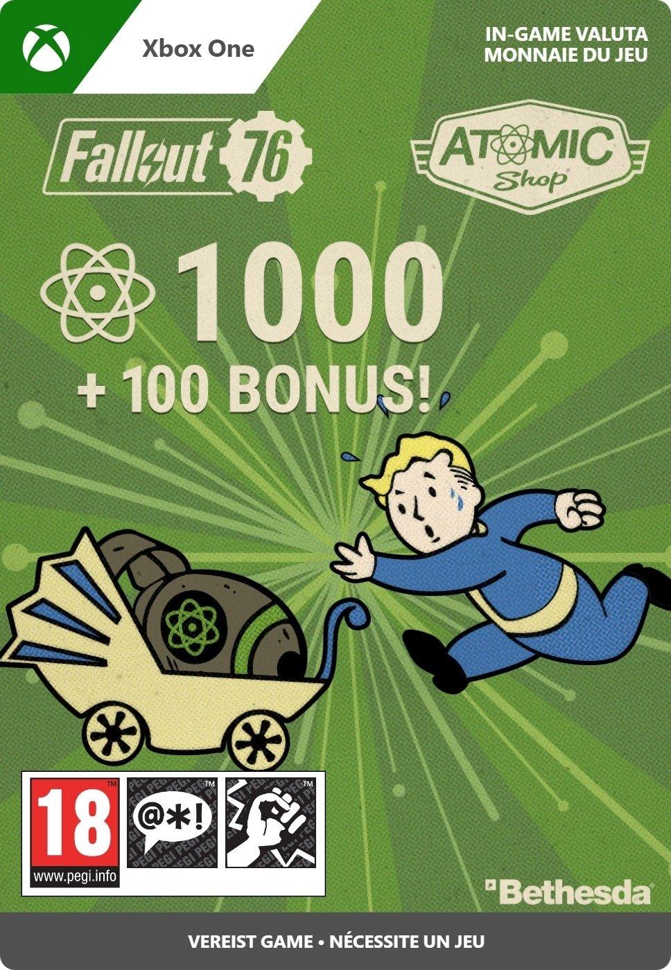 Fallout 76: 1000 (+100 Bonus) Atoms - Xbox One - Currency | 7LM-00060 (4281518c-aaf3-e346-9761-8200e2c941e4)