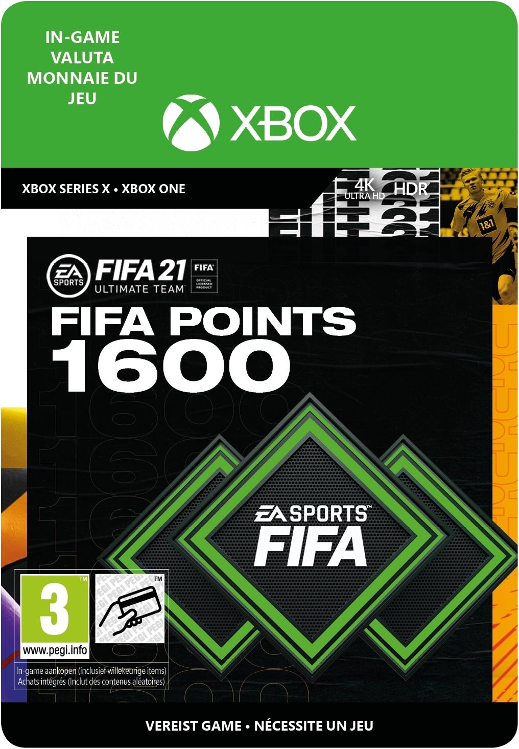 FIFA 21 Ultimate Team 1600 Points - Xbox One - Currency - Niet beschikbaar in Belgie | 7F6-00310 (4114c773-0d86-c040-a5f1-fbeb79c87850)