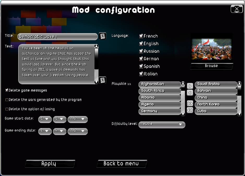 Picture of Modding Tool add-on for Rulers of Nations