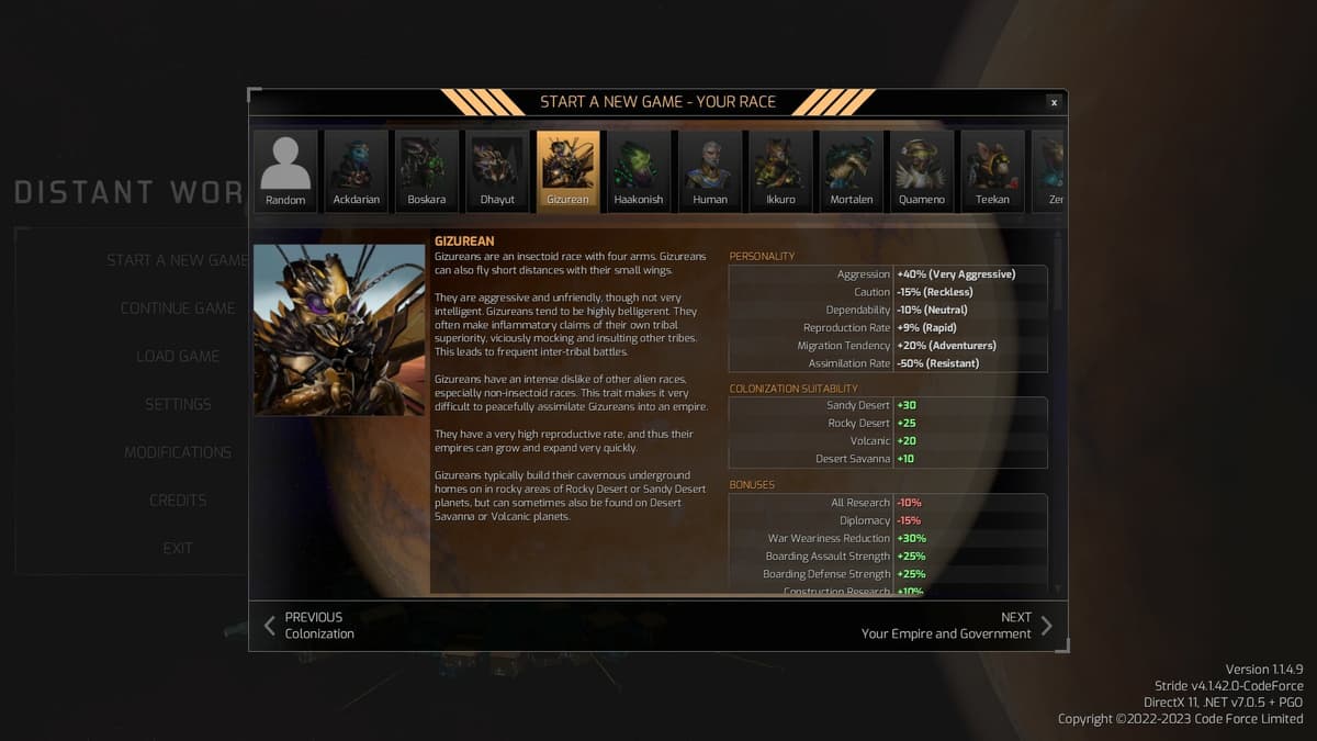 Picture of Distant Worlds 2: Factions - Quameno and Gizureans
