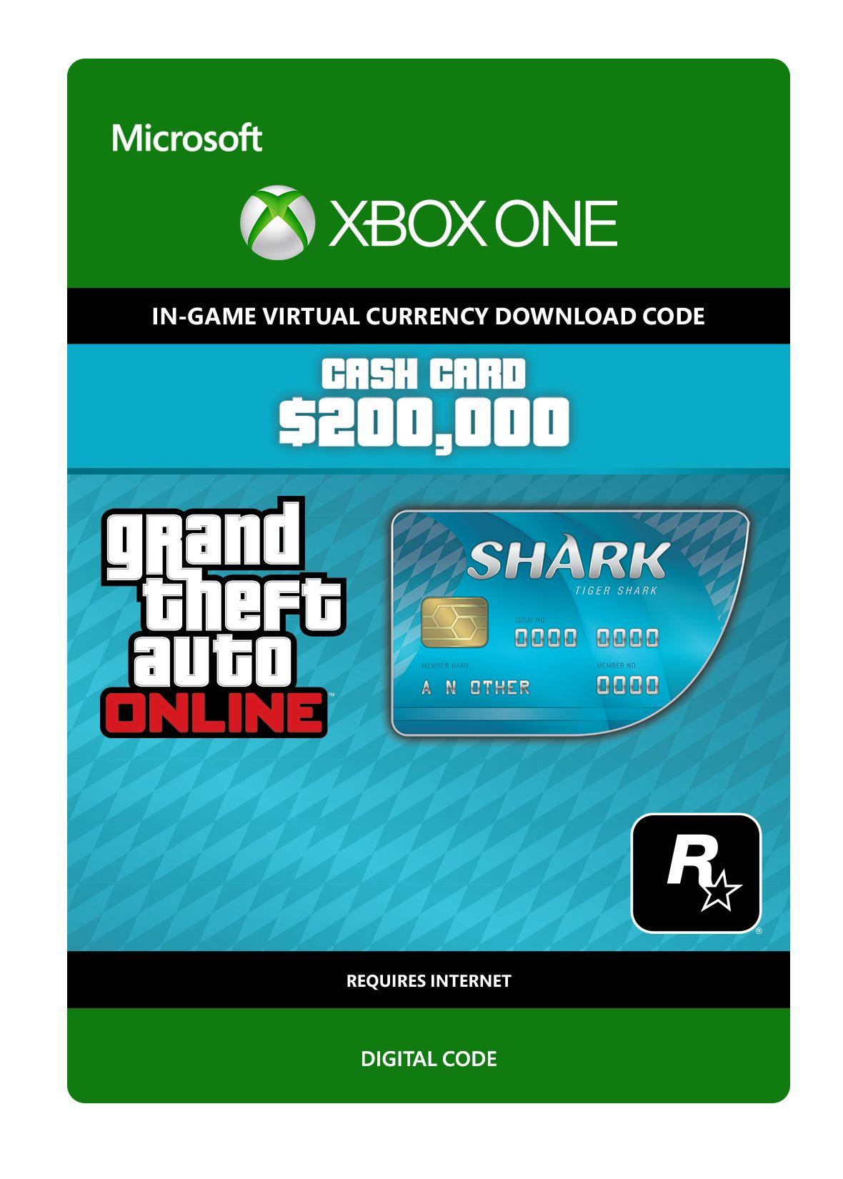 GTA V - Tiger Shark Cash Card 200.000 In-Game GTA Dollars Xbox One
