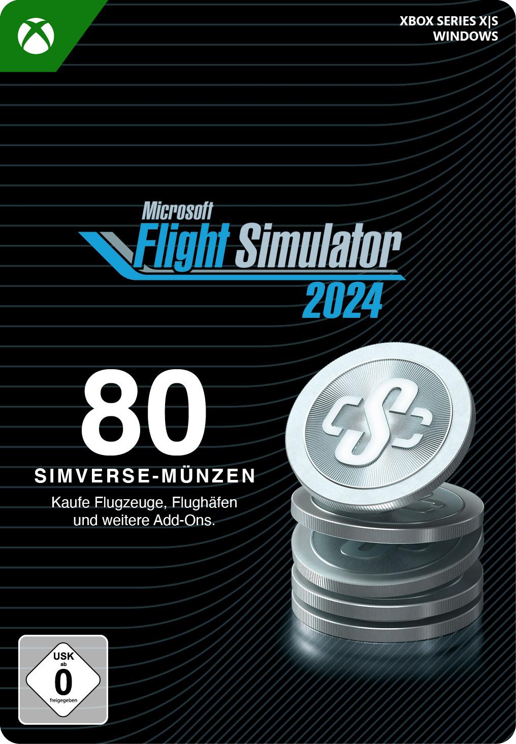 Microsoft Flight Simulator 2024 - 80 Simverse Coins - Xbox Series X|S/Win10