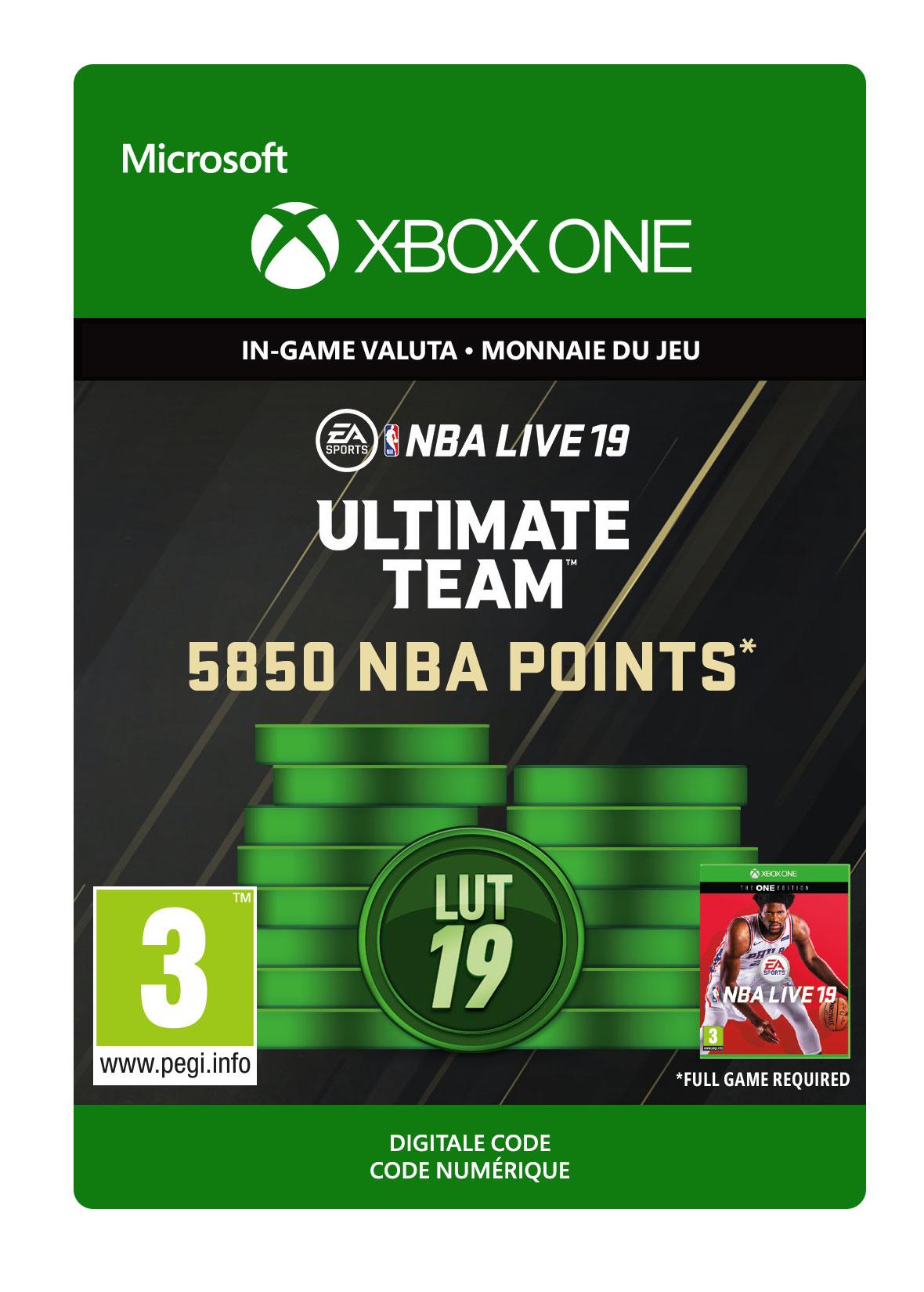 NBA LIVE 19: NBA UT 5850 Points Pack - Xbox One