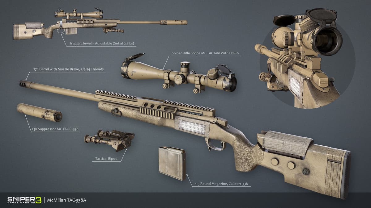 Picture of Sniper Ghost Warrior 3 - Sniper Rifle McMillan TAC-338A