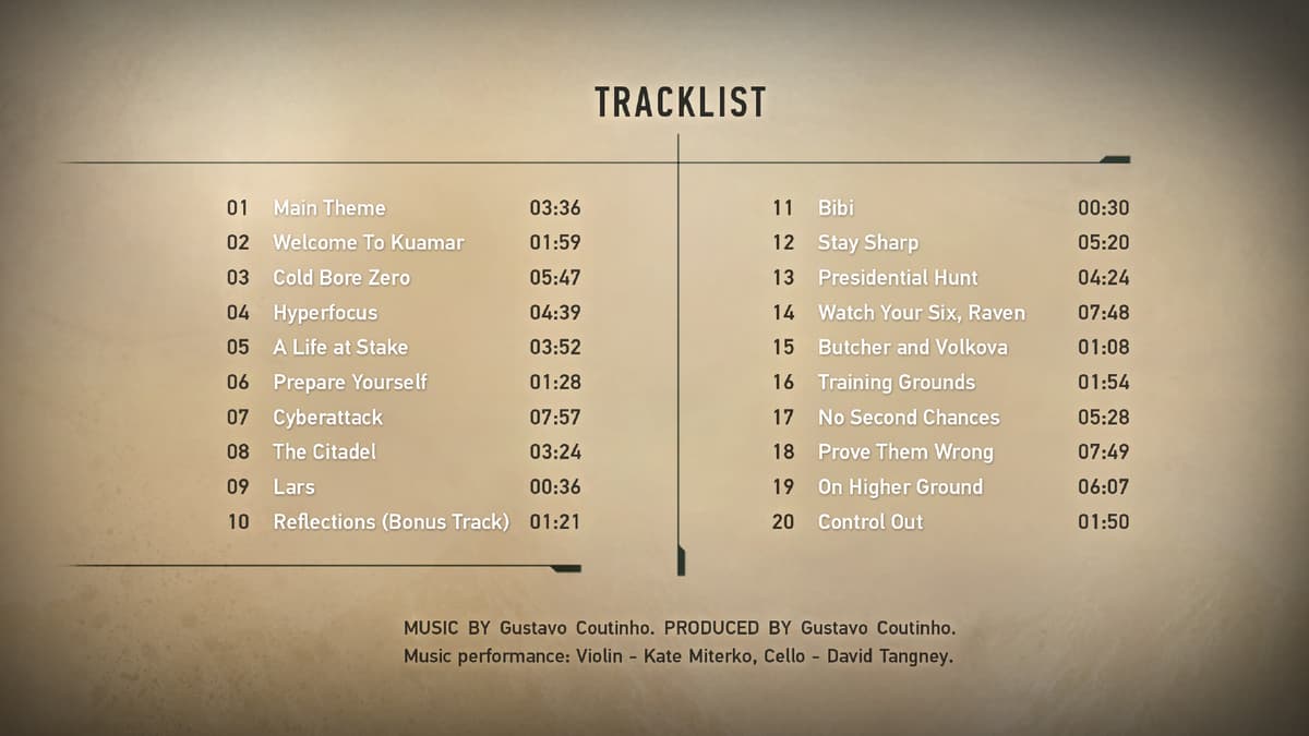 Picture of Sniper Ghost Warrior Contracts 2 Soundtrack