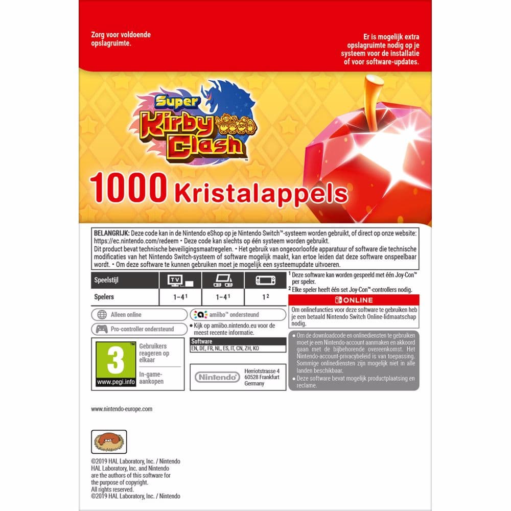 Picture of Super Kirby Clash™ 1000 Gem Apples
