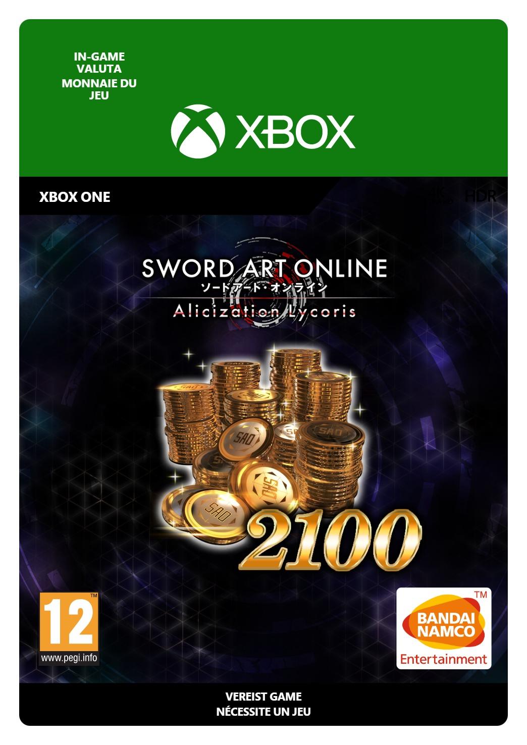 Sword Art Online Alicization Lycoris 2100 SAO Coins - Xbox One
