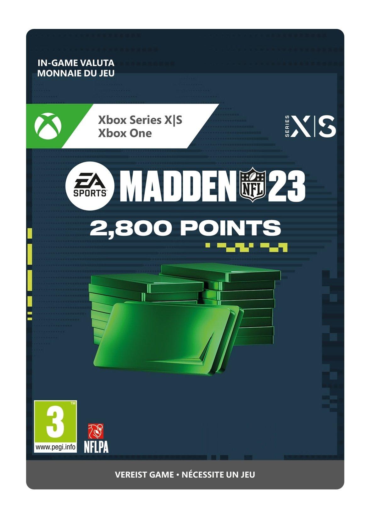 MADDEN NFL 23: 2800 Madden Points - Xbox Series X/Xbox One - Currency - Niet beschikbaar in Belg | 7F6-00477 (377f3b9b-3b39-794d-9bc5-f7936641a680)