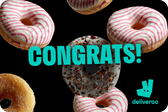  Deliveroo Congrats Gift Card £15-£150 - UK 