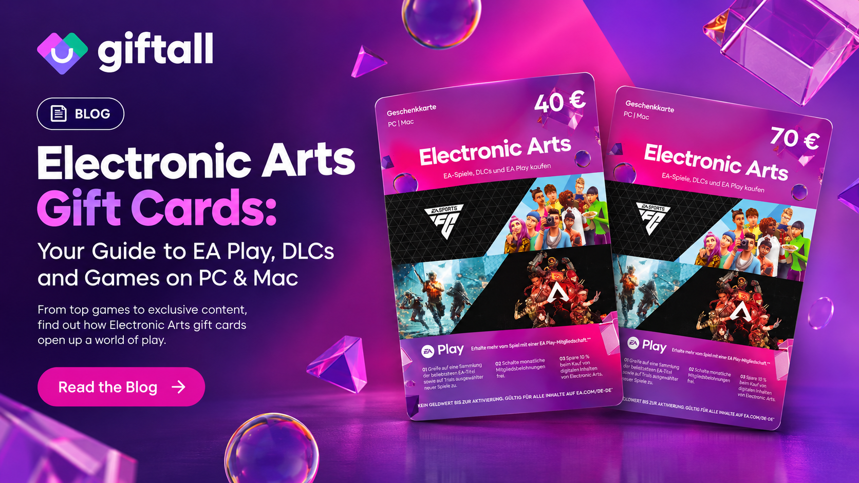 ๐ฎ New EA Gift Cards at Giftall.com: Available Regions, Uses & Redemption Guide