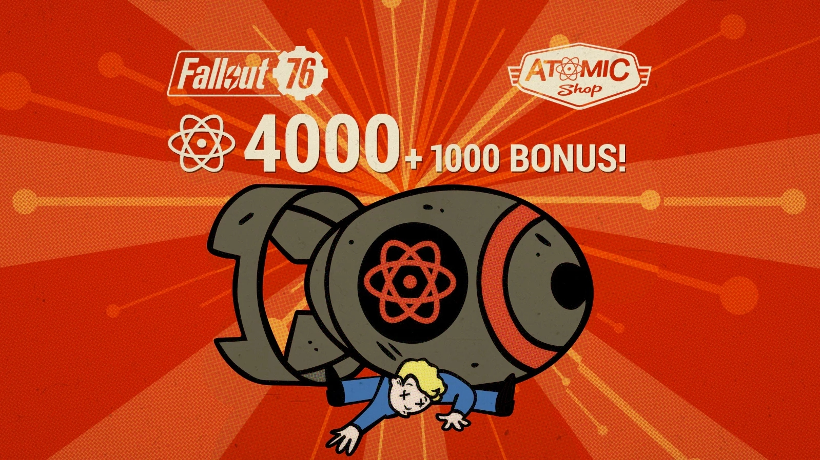 Fallout 76: 4000 (+1000 Bonus) Atoms - Xbox One